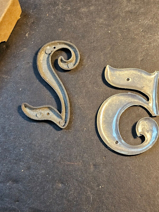 Some retro numbers from the 1950s/ aluminum, Antiques, David's Antiques and Oddities