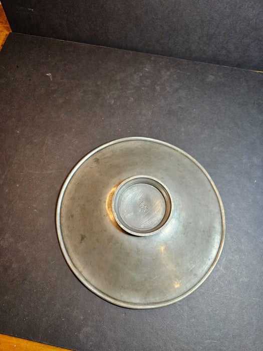 Pewter Bowl, 9" diameter 2 " high, hallmarked by maker, 1920s