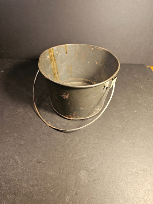 old riveted tin pail 7.5 d x  4.5 " high Nice decorative item, Antiques, David's Antiques and Oddities