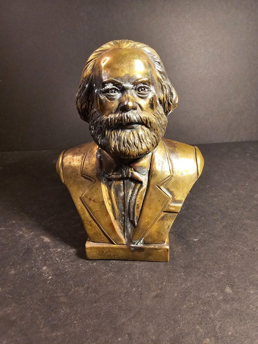 Cast Brass Carl marx as found/ 8x6 / imported in the 1980s/, Antiques, David's Antiques and Oddities