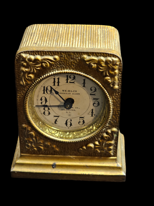 We-ha-co Ironclad alarm clock, Weaver hardware company Rochester New Your, Antiques, David's Antiques and Oddities