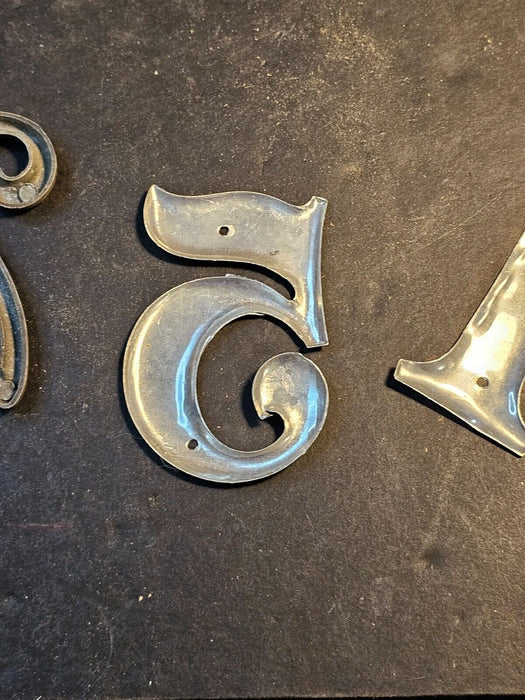 Some retro numbers from the 1950s/ aluminum, Antiques, David's Antiques and Oddities