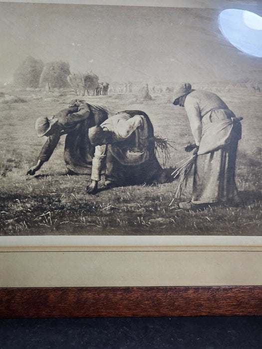 The Gleaner's By Millet  27.5x23.5 Print in original frame as found late 1800s, Antiques, David's Antiques and Oddities