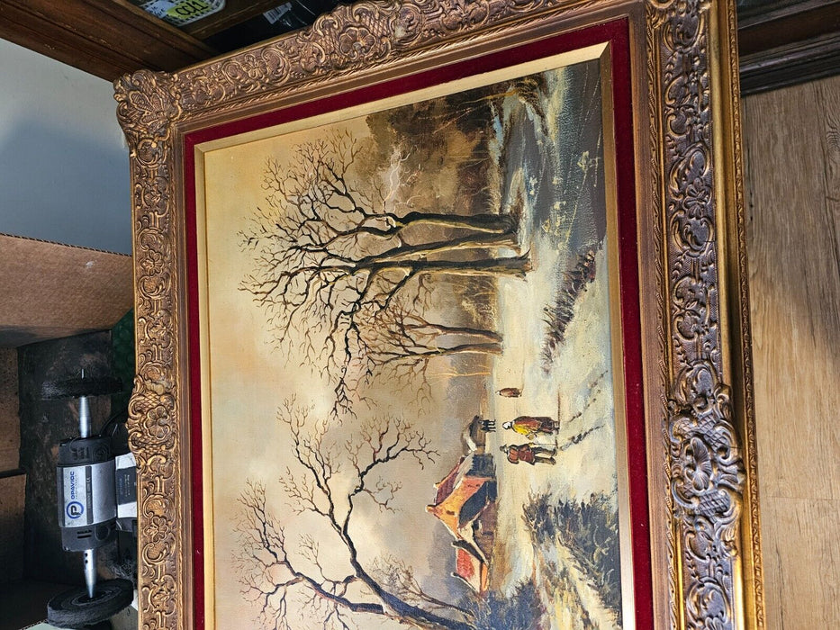 Painting by J.B. Arts Holland # 14 signed 27 x35 Deelem near Arrhem, Antiques, David's Antiques and Oddities