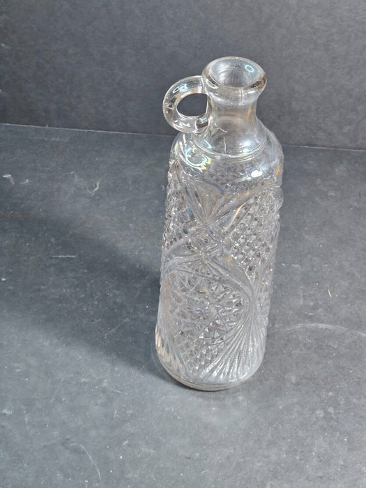 Pressed glass bottle 1930s  11.5 " intricate design Great display, Antiques, David's Antiques and Oddities