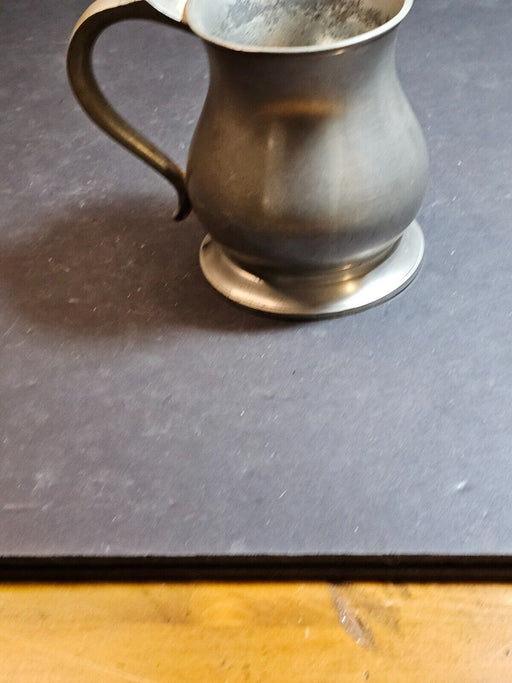 Pewter Bulbus Mug 4" x5" 21oz Made in England 1930s, Antiques, David's Antiques and Oddities