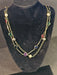 14" 1950s/1960s multi colored glass stone neckless/ nice presentation, Antiques, David's Antiques and Oddities