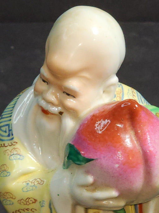 Asian man holding a turnip 7 " high artist marks on bottom, Antiques, David's Antiques and Oddities