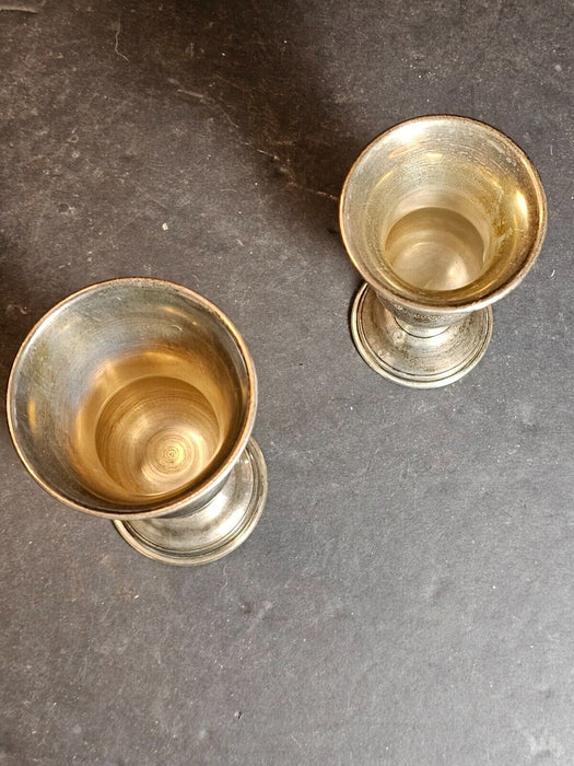 3 Sterling Silver Kiddush Cups Tallest are approx 2 1/2" in diameter, Antiques, David's Antiques and Oddities