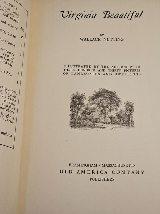 Signed 1st edition Wallace Nutting/306 pages tight copy/, Antiques, David's Antiques and Oddities