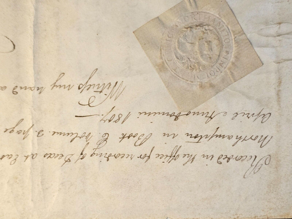 Deed to land in Nazareth on Velum, Land transfer 1807 with seals