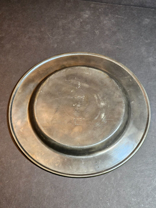 English Pewter 9" charger Hall marked, William on a shield, Mid 1800s, Antiques, David's Antiques and Oddities