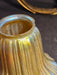 Wired wall light /cast brass 31" x18" iridescent glass/very impressive electric, Antiques, David's Antiques and Oddities