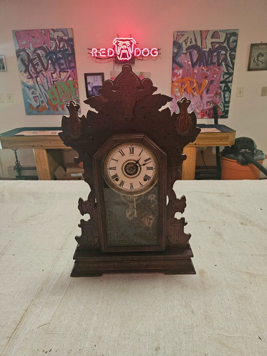 Kitchen clock as found key pendulum/23 x15/ great item. 1900s, Antiques, David's Antiques and Oddities