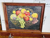 Canvas framed fruit 16 x21 Fruit Basket image. wood frame with glass, Antiques, David's Antiques and Oddities