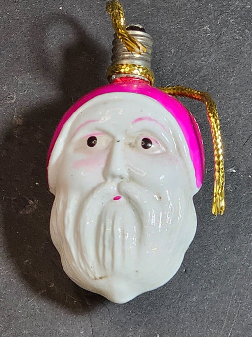 Santa bulb 2 faced both sides ( untested) nice shape milk glass 1930s/40s, Antiques, David's Antiques and Oddities