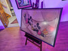 Mickey mouse Carpet from the 1940s framed as found 28 x45, Antiques, David's Antiques and Oddities