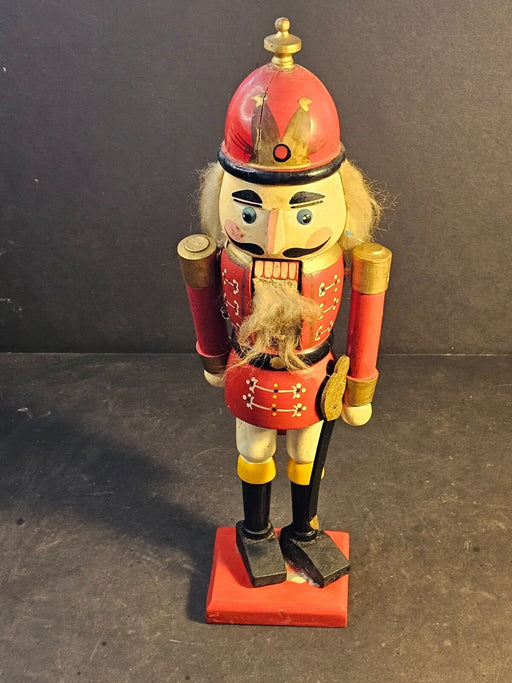 Nut cracker 15 " as found/ crack in head but presents well Red, Antiques, David's Antiques and Oddities