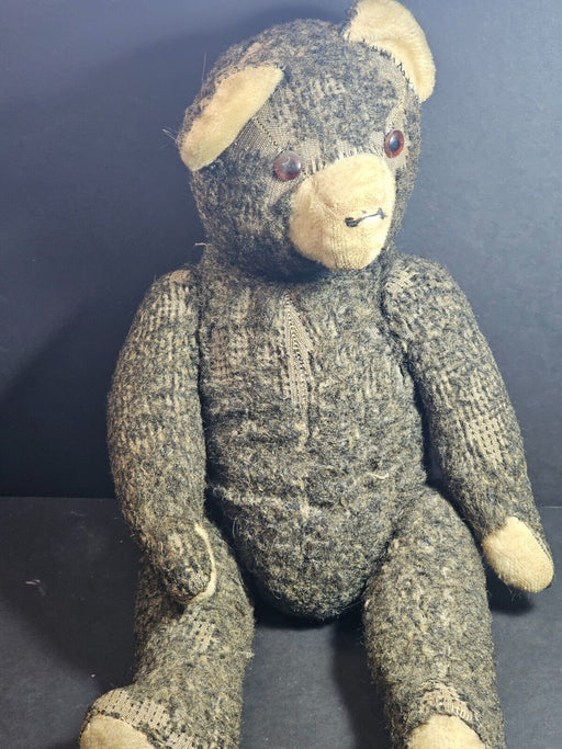18" Teddy bear 1930s black still growls when moved, Antiques, David's Antiques and Oddities