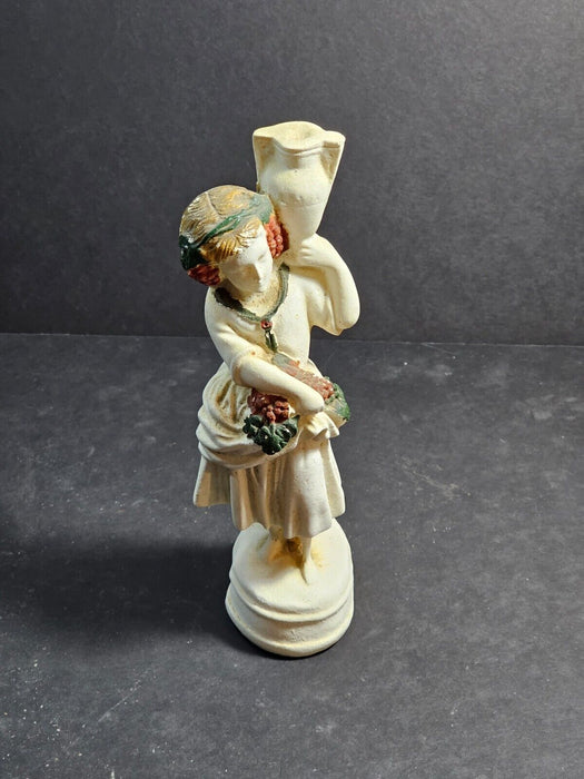 Salt figure of a woman 9.25" paint applied for hair and fruit, Antiques, David's Antiques and Oddities