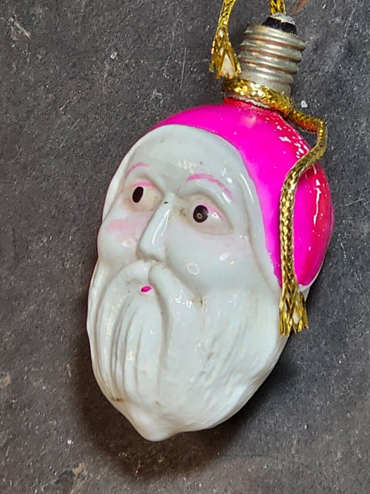 Santa bulb 2 faced both sides ( untested) nice shape milk glass 1930s/40s, Antiques, David's Antiques and Oddities