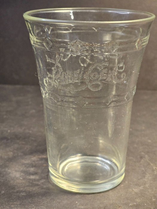 3 /early Pepsi Cola  soda fountain glasses/5' high 3.25" wide on top /clear logo, Antiques, David's Antiques and Oddities