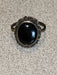 Vintage Marcasite and Black Onyx Oval Sterling Silver Ring, Size 8.25, Antiques, David's Antiques and Oddities
