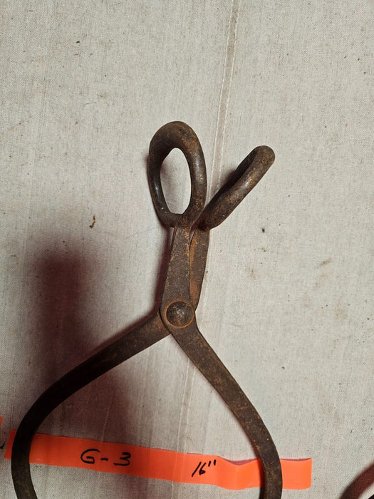 Ice Tongs/primitive amish country pa/16 " Steel. historical artifact., Antiques, David's Antiques and Oddities