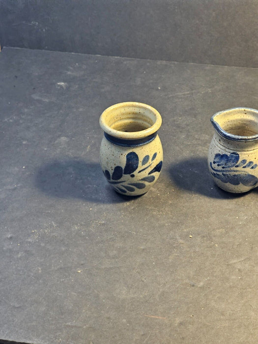 3 Westerwald pottery pots/1980s/ 3" each/ great for desk items, Antiques, David's Antiques and Oddities