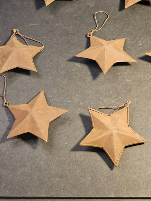 Tin stars 3 ' imported in the 1980s/ primitive/ very cool/10 in all, Antiques, David's Antiques and Oddities