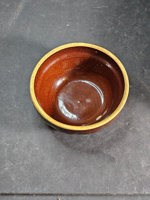 Small 4.5 " brown ware bowl 2.5 " high  design incised in the side., Antiques, David's Antiques and Oddities