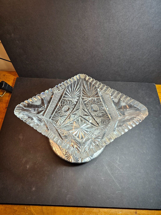 Brilliant period cut glass, Diamond shaped 13.5x9.5 x 5.5" high. 8.1 lbs, Antiques, David's Antiques and Oddities