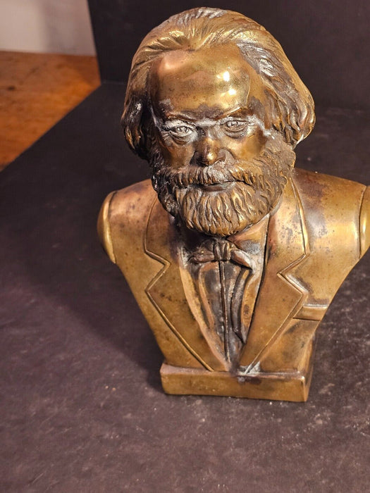 Cast Brass Carl marx as found/ 8x6 / imported in the 1980s/, Antiques, David's Antiques and Oddities