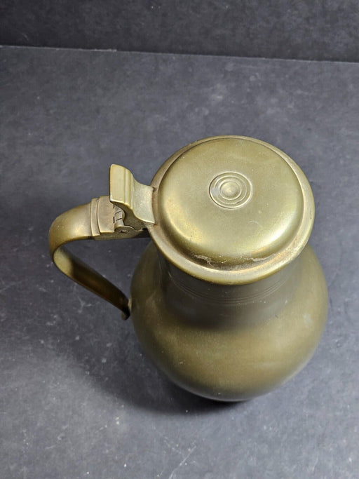 Pewter lidded tankard England hallmarked 6.5" high 5" wide to the handle, Antiques, David's Antiques and Oddities