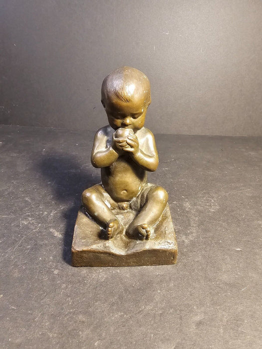 Bernardo Balestrieri Bronze Baby Sculpture 5.75 high, Antiques, David's Antiques and Oddities