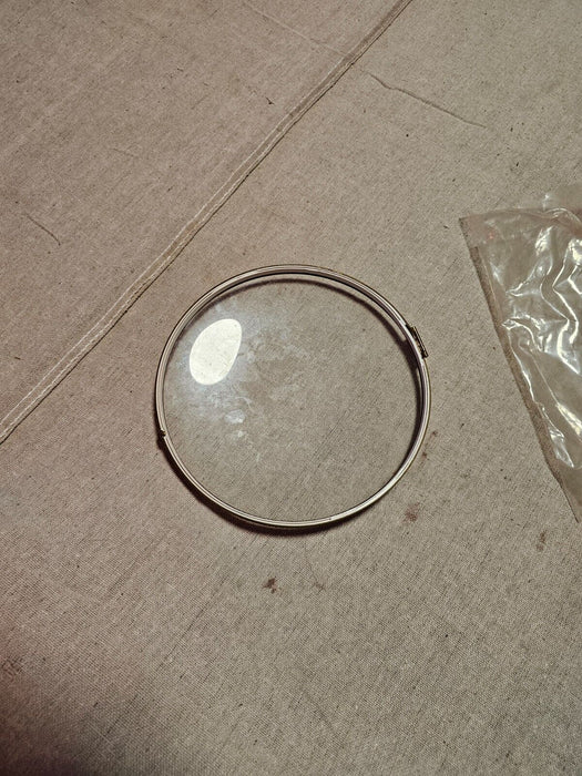 Bowed Glass clock bezel and lense/ replacement part/7.5 inches