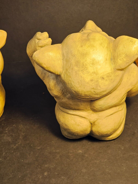 3 Plaster Trolls / 8" high/ 1970s/7 pounds each/ cool ugly small nip see pic, Antiques, David's Antiques and Oddities