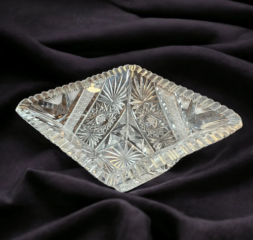 Brilliant Period Diamond Shaped Cut Glass Bowl, Antiques, David's Antiques and Oddities