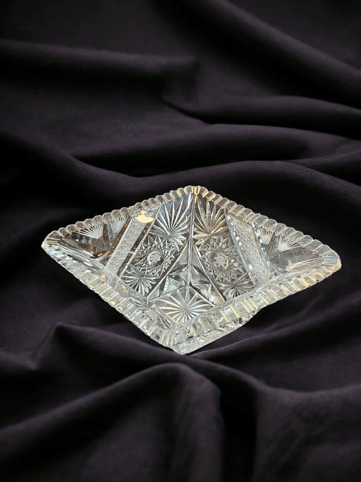 Brilliant Period Diamond Shaped Cut Glass Bowl, Antiques, David's Antiques and Oddities