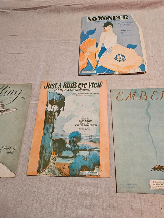 8 early sheet music/12to 14 x 10 1920s and earlier / as found can be framed, Antiques, David's Antiques and Oddities