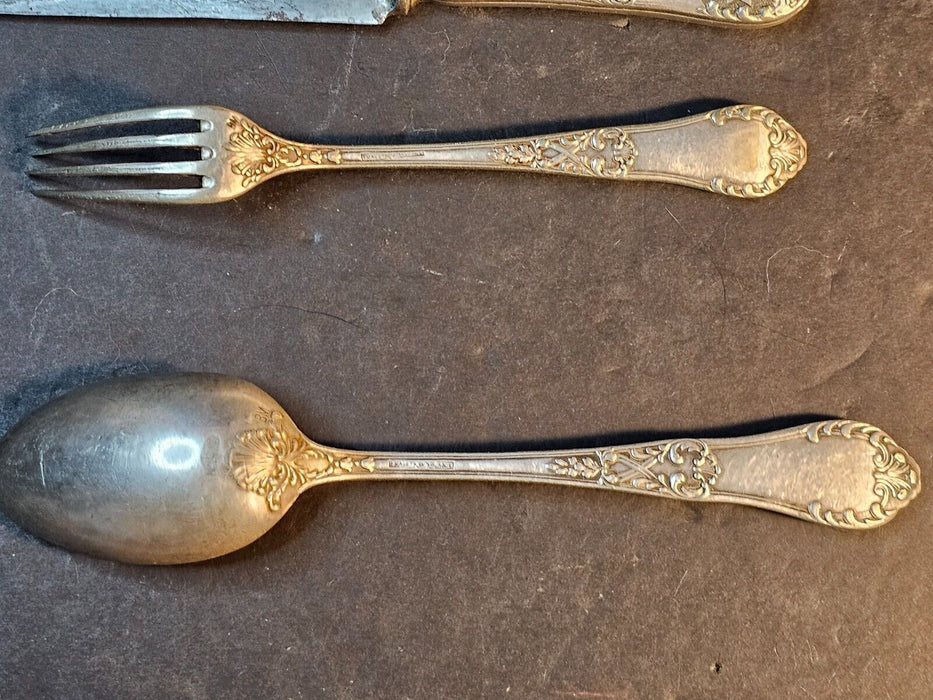 ww2 Jewish spoon fork and knife/ J. Farget/ silver plate/ Est Date 1940s/Poland, Antiques, David's Antiques and Oddities