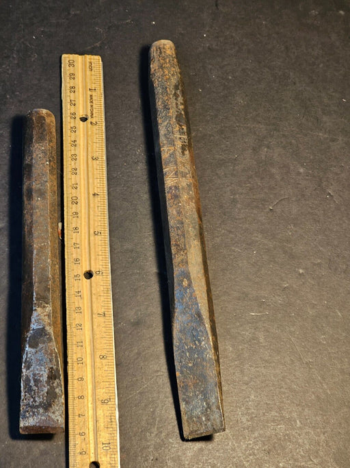 4 cold chisels Sizes 6"/7'/10" 1940s vintage, Antiques, David's Antiques and Oddities