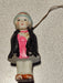 bisque 1920s style girl black cape with pink dress christmas ornament, Antiques, David's Antiques and Oddities