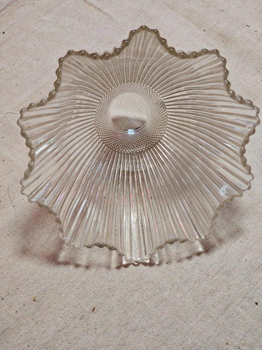 Holophane shade 2.25/  7" h x8' W/ fluted edge/great light /, Antiques, David's Antiques and Oddities