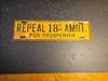 original repeal the 18th admt. car topper 3.25 x 12. nice item, Antiques, David's Antiques and Oddities