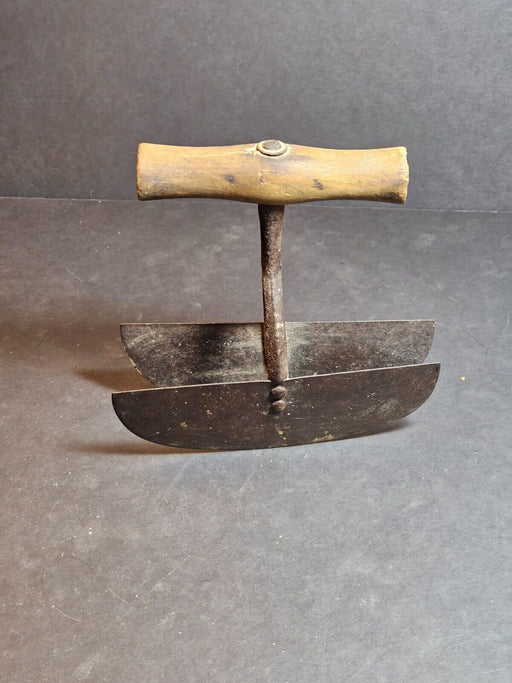 Primitive food chopper late 1890s wishbone steel construction and riveted blade, Antiques, David's Antiques and Oddities