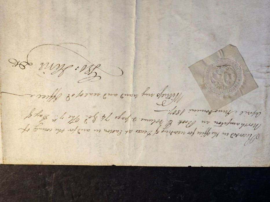 Deed to land in Nazareth on Velum, Land transfer 1807 with seals