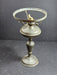 Pewter Oil lamp 1930s 14 " to rim of shade shade 7 " diameter. (no shade), Antiques, David's Antiques and Oddities