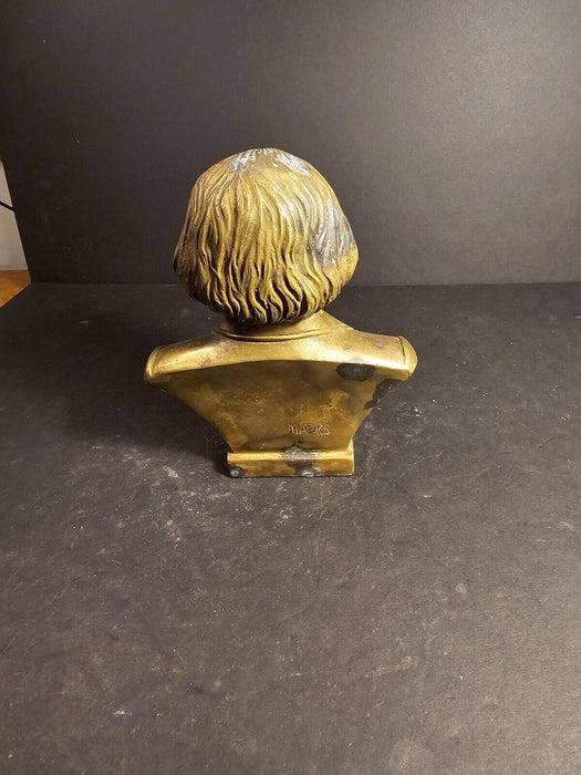 Cast Brass Carl marx as found/ 8x6 / imported in the 1980s/, Antiques, David's Antiques and Oddities