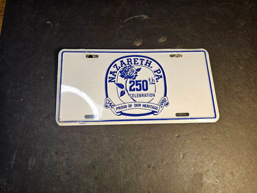 Unopened Nazareth Pa 250th license plate/still in plastic. 6x12, Antiques, David's Antiques and Oddities
